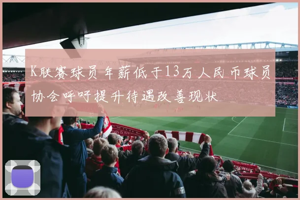 K联赛球员年薪低于13万人民币球员协会呼吁提升待遇改善现状